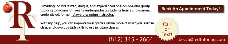 Red Tutoring at Indiana University in Bloomington - Call 812-345-2664 today!